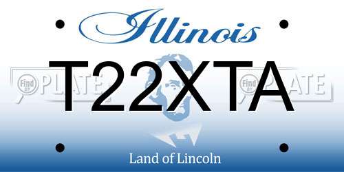 T22XTA Illinois License Plate