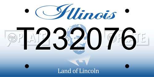 T232076 Illinois License Plate