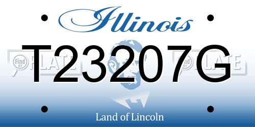 T23207G Illinois License Plate