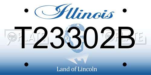 T23302B Illinois License Plate