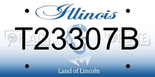 T23307B Illinois License Plate
