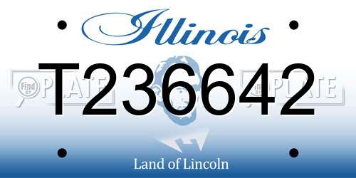 T236642 Illinois License Plate