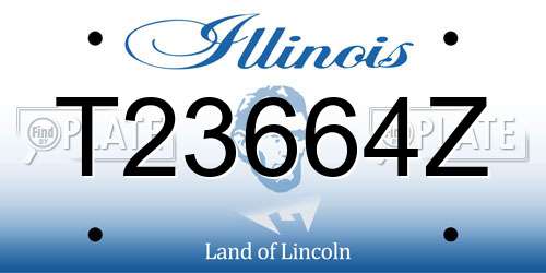 T23664Z Illinois License Plate