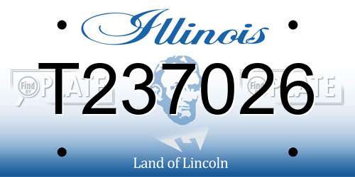T237026 Illinois License Plate