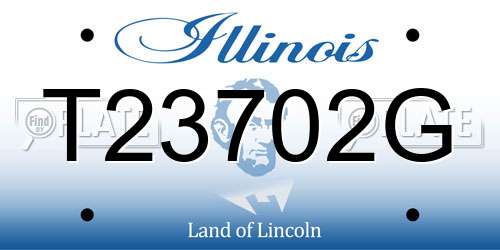 T23702G Illinois License Plate