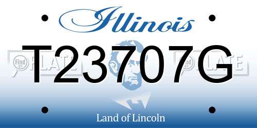 T23707G Illinois License Plate