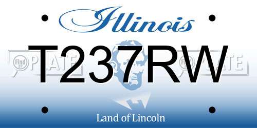 T237RW Illinois License Plate
