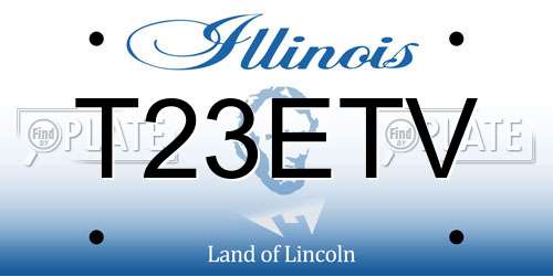 T23ETV Illinois License Plate