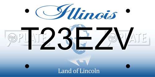 T23EZV Illinois License Plate