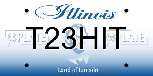 T23HIT Illinois License Plate