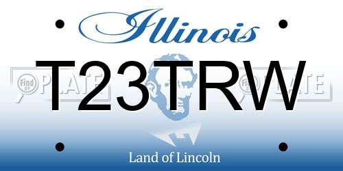 T23TRW Illinois License Plate