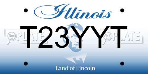 T23YYT Illinois License Plate