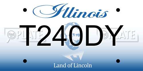 T240DY Illinois License Plate