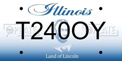 T240OY Illinois License Plate