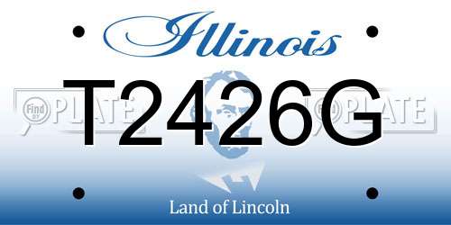 T2426G Illinois License Plate