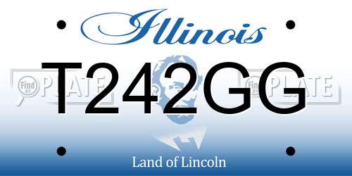 T242GG Illinois License Plate
