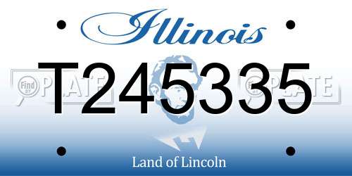 T245335 Illinois License Plate