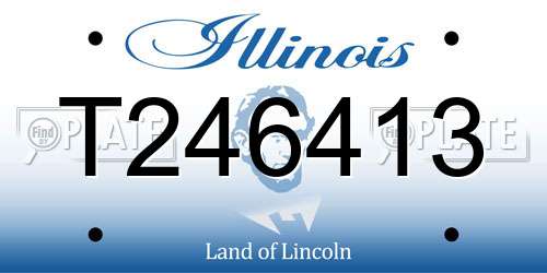 T246413 Illinois License Plate