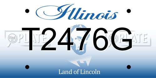 T2476G Illinois License Plate