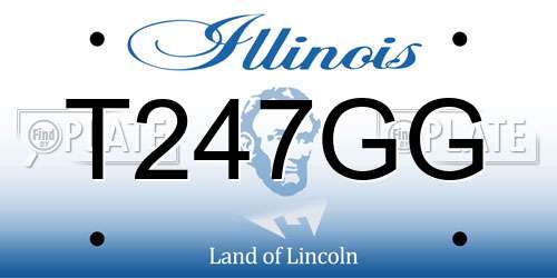 T247GG Illinois License Plate