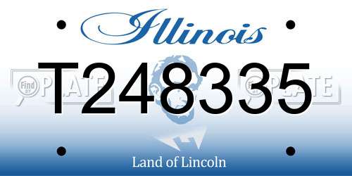 T248335 Illinois License Plate