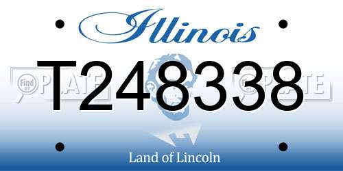 T248338 Illinois License Plate