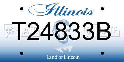 T24833B Illinois License Plate