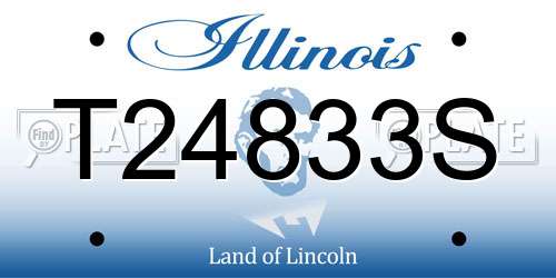 T24833S Illinois License Plate