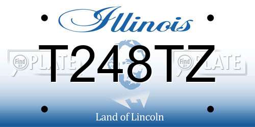 T248TZ Illinois License Plate