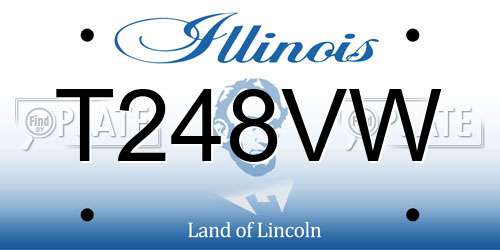 T248VW Illinois License Plate