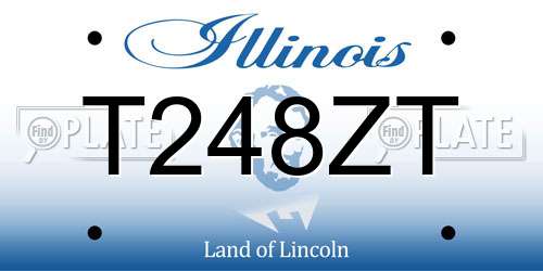T248ZT Illinois License Plate