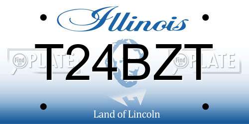 T24BZT Illinois License Plate