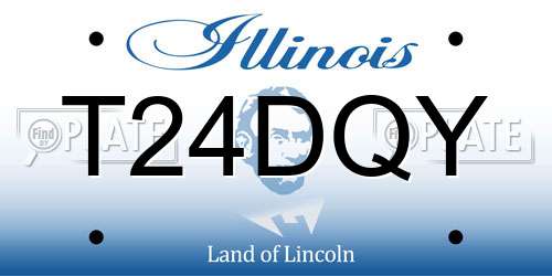 T24DQY Illinois License Plate