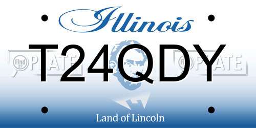 T24QDY Illinois License Plate