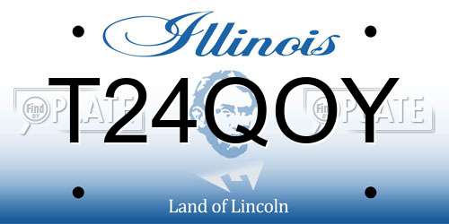 T24QOY Illinois License Plate