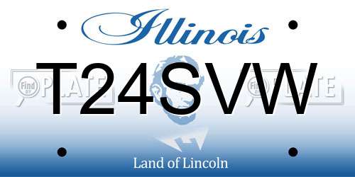 T24SVW Illinois License Plate