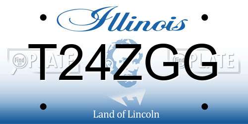 T24ZGG Illinois License Plate