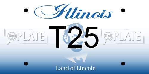 T25 Illinois License Plate
