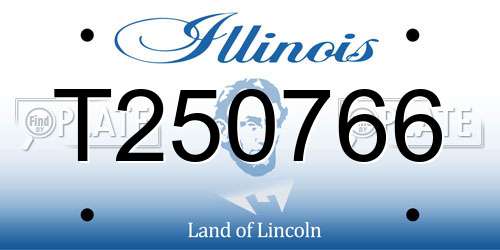 T250766 Illinois License Plate