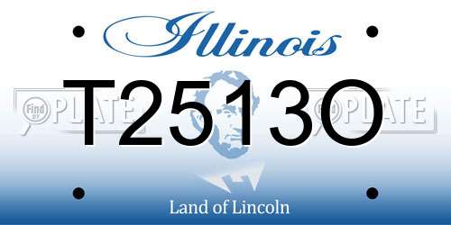 T2513O Illinois License Plate