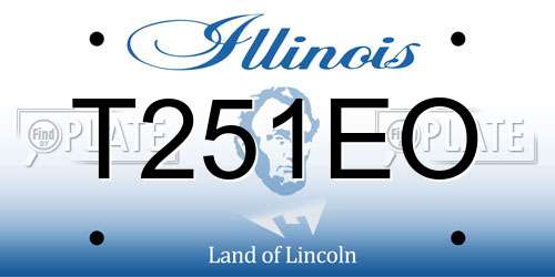 T251EO Illinois License Plate