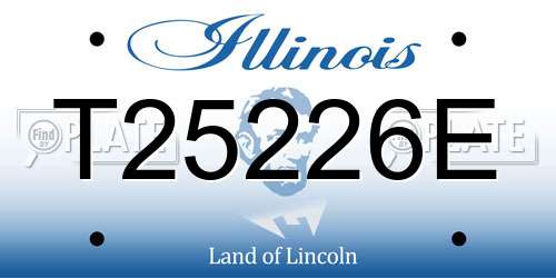 T25226E Illinois License Plate