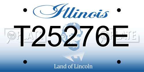 T25276E Illinois License Plate