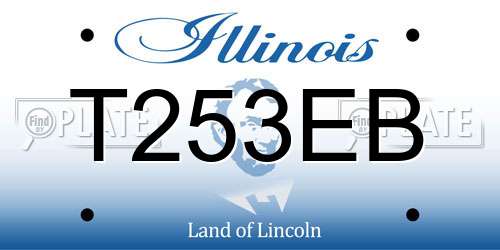 T253EB Illinois License Plate