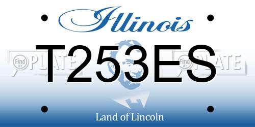 T253ES Illinois License Plate