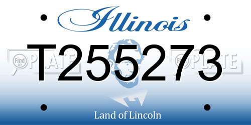 T255273 Illinois License Plate