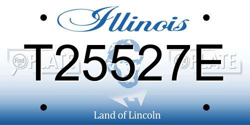 T25527E Illinois License Plate