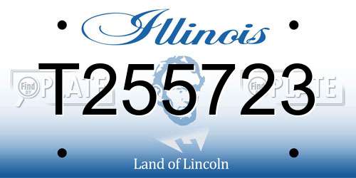 T255723 Illinois License Plate