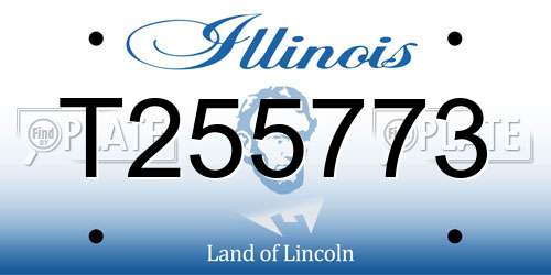 T255773 Illinois License Plate