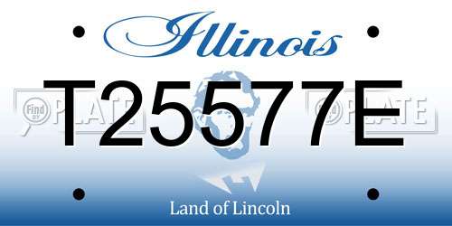T25577E Illinois License Plate